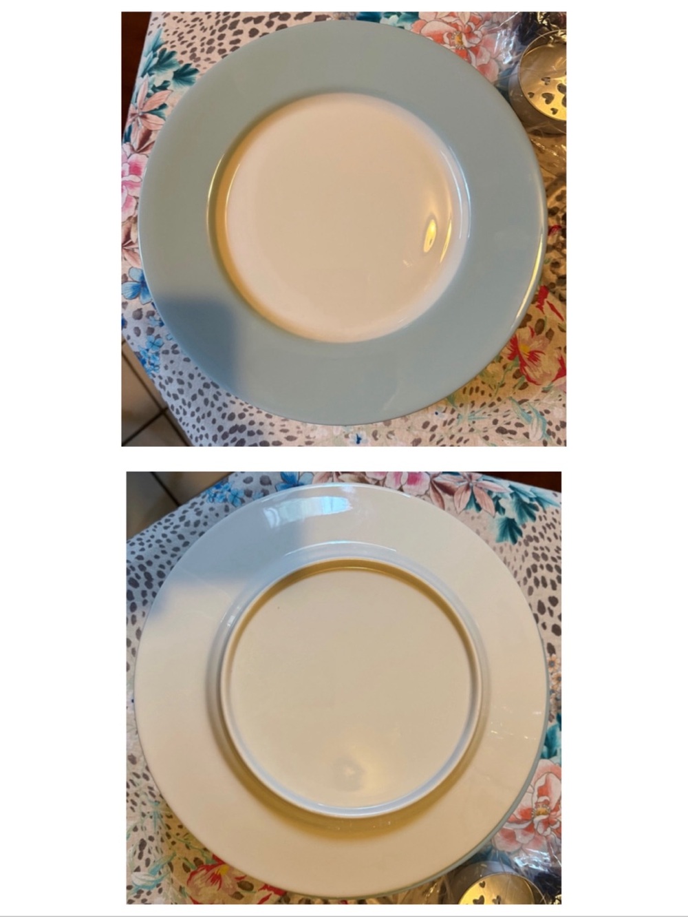 Vintage IKEA 365+ Susan Pryke Turquoise / Light Blue Plates - Set of 8